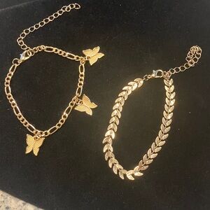 Elegant Gold Charm Bracelet Set